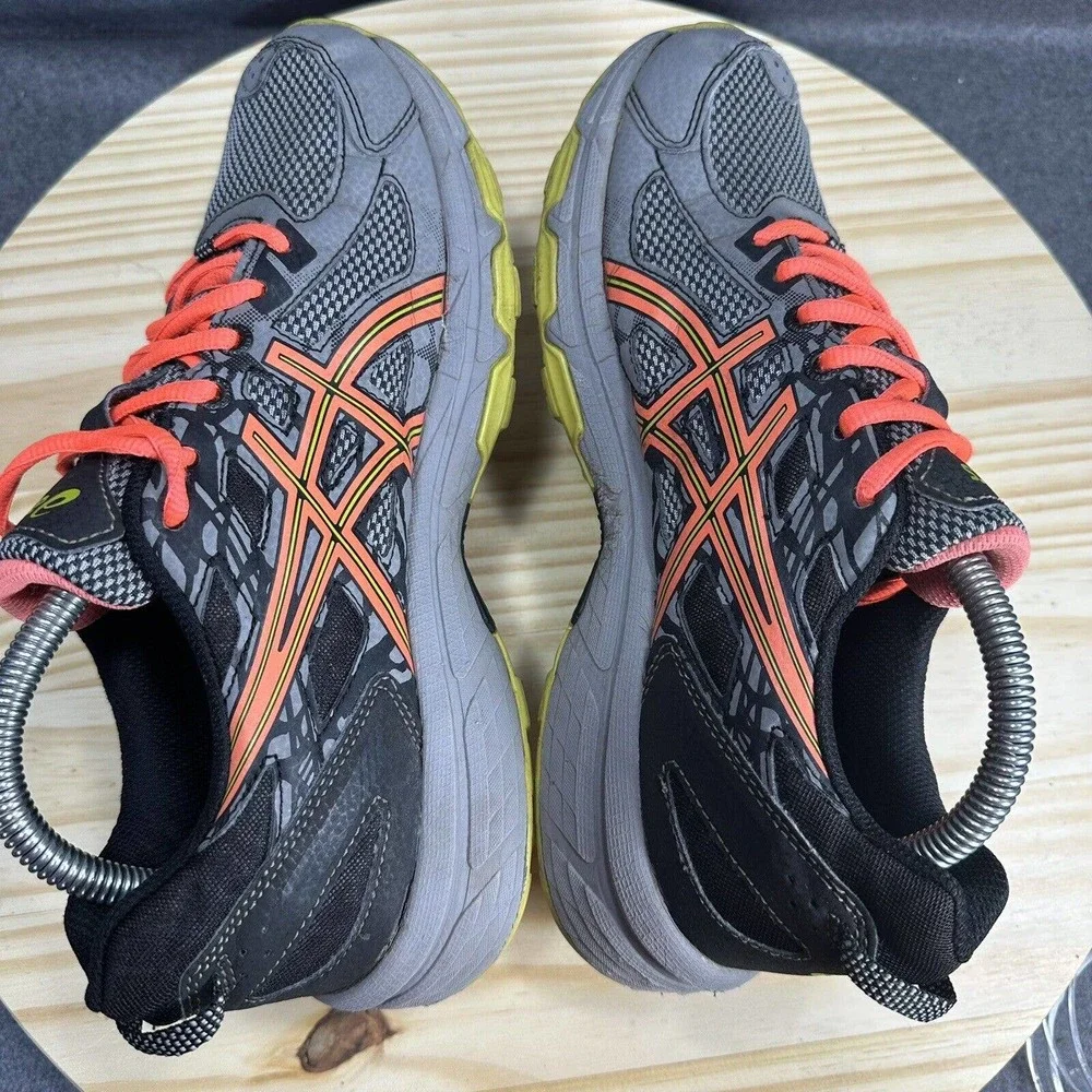 Asics Womens Gel Venture 6 T7G6Q Gray‎ Black Running Shoes Sneakers Size 9